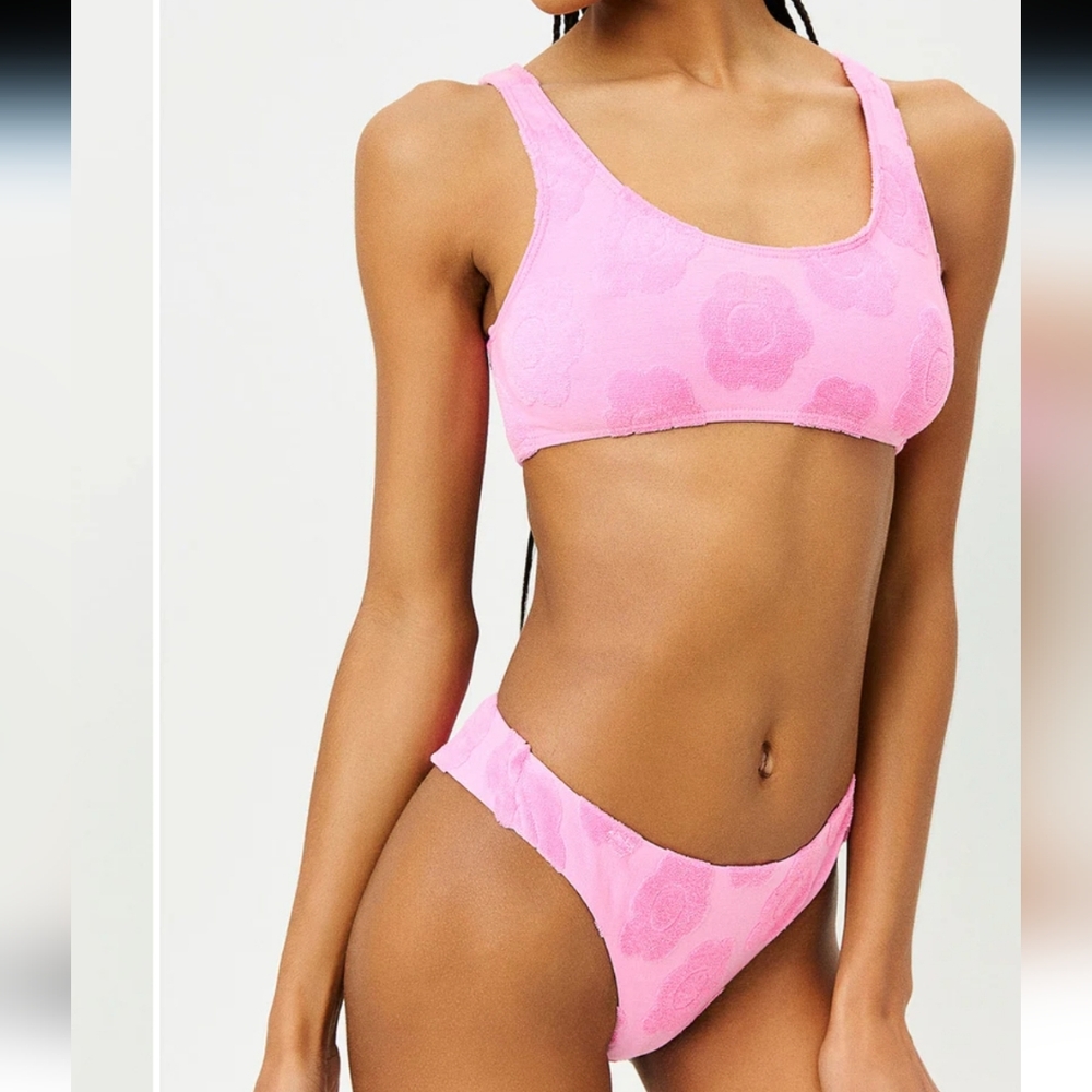 Frankies Bikinis pink swimsuit size xs